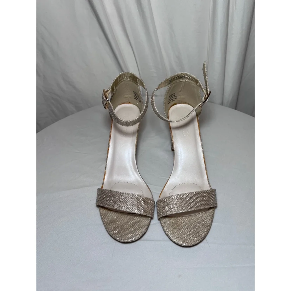 Women's David's Bridal Heels, Size 7W, Gold